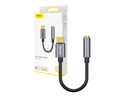 Baseus L54 USB-C + 3,5 mm audio adaptér s mini jackom (sivý)