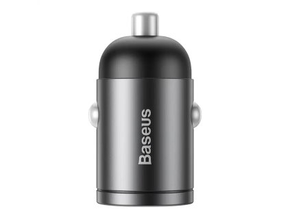 Baseus Tiny Star mini nabíjačka do auta, USB, QC 3.0, 30 W (sivá)