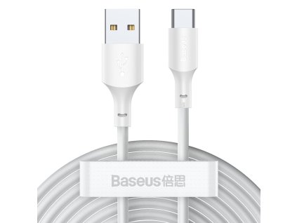 Baseus Simple Wisdom Súprava dátového kábla USB na typ C 5A (2 ks/sada）1,5 m biela