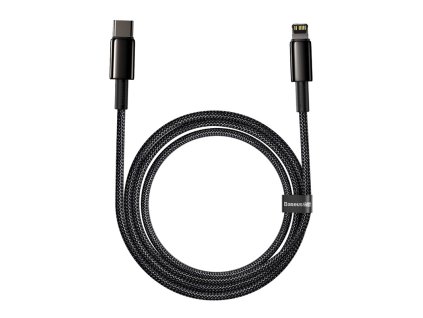 Kábel USB-C na Lightning Baseus Tungsten Gold, 20W, 5A, PD, 2 m (čierny)