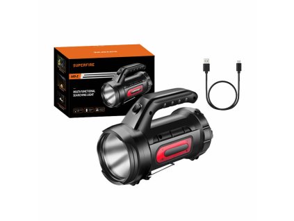 Vyhľadávací reflektor Superfire M9-E, 900 lm, USB