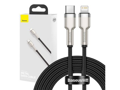 Kábel USB-C na Lightning Baseus Cafule, PD, 20 W, 2 m (čierny)