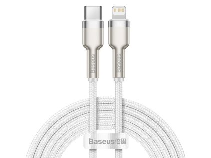 Kábel USB-C na Lightning Baseus Cafule, PD, 20 W, 2 m (biely)