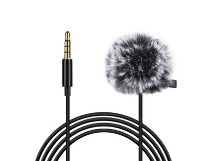 Mikrofónový konektor Puluz kravatová spona PU424 1,5 m 3,5 mm Jack