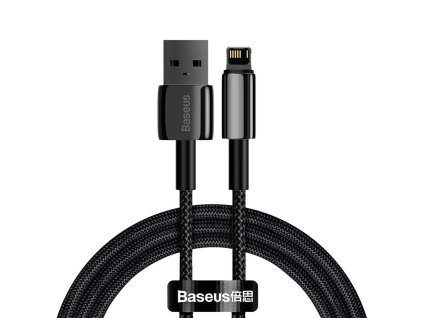 Kábel USB na Lightning Baseus Tungsten Gold, 2,4 A, 1 m (čierny)