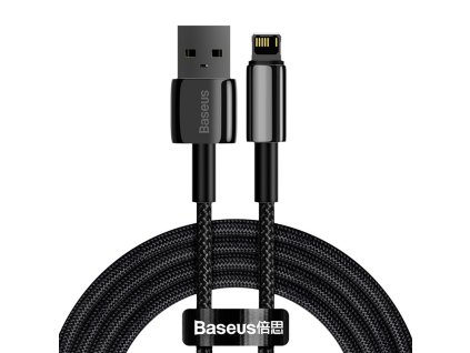 Kábel USB na Lightning Baseus Tungsten Gold, 2,4 A, 2 m (čierny)