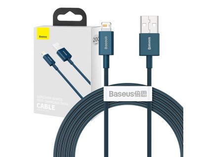 Kábel USB na Lightning Baseus Superior Series, 2,4 A, 2 m (modrý)