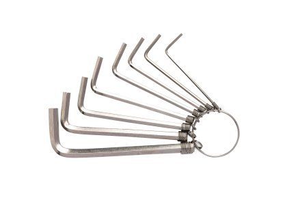 Deli Tools Sada imbusových kľúčov EDL3080, 1,5-6 mm (strieborná)