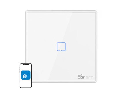Inteligentný bezdrôtový nástenný spínač Sonoff T2EU1C-RF 433 MHz (1-kanálový)