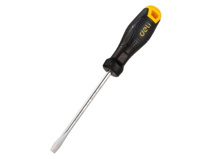 Plochý skrutkovač Deli Tools EDL6251001, 5x100 mm (čierny)
