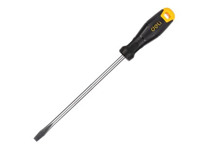 Plochý skrutkovač Deli Tools EDL6282001, 8x200 mm (čierny)