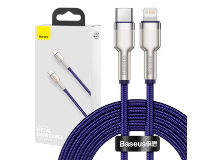 Kábel USB-C série Baseus Cafule pre Lightning, 20 W, 2 m (fialový)