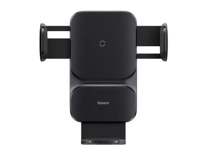 Baseus Wisdom držiak telefónu s bezdrôtovým nabíjaním do auta (čierny)