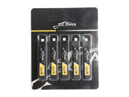 Tattu LiPo 300mAh 3.8V 75C 1S1P HV BT2.0.5 battery (5pcs)