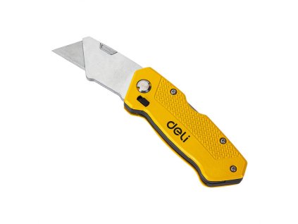 Viacúčelový nôž Deli Tools s výsuvnou čepeľou EDL006Z (žltý)