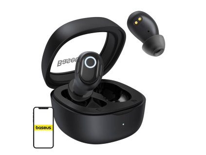 Bezdrôtové slúchadlá Baseus Bowie WM02 TWS, Bluetooth 5.0 (čierne)