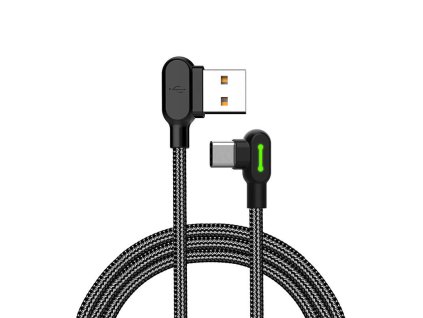 Uhlový kábel USB na USB-C Mcdodo CA-5281 LED, 1,2 m (čierny)