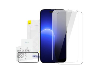 Baseus Crystal tvrdené sklo 0,3 mm pre iPhone 14 Pro (2 ks)