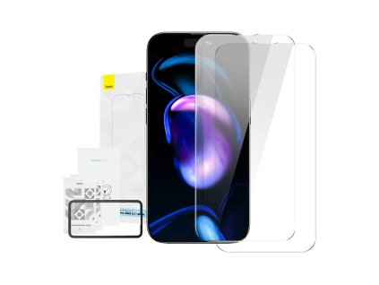 0,3 mm Baseus Crystal tvrdené sklo pre iPhone 14 Pro Max (2 ks)
