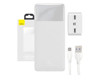 Powerbank Baseus Bipow 30000mAh, 2xUSB, USB-C, 15W (biela)