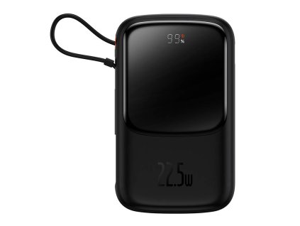 Powerbanka Baseus Qpow PRO s káblom, 10000 mAh, 22,5 W (čierna)