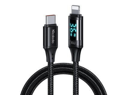 Kábel USB-C na Lightning Mcdodo CA-1030, 36 W, 1,2 m (čierny)