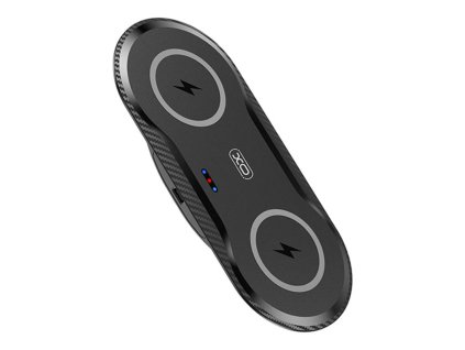 Bezdrôtová duálna nabíjačka XO WX025 20W (čierna)