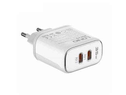 LDNIO A2528M 2USB-C sieťová nabíjačka pre Apple + USB-C - Lightning kábel