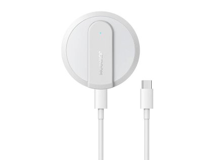 Magnetická indukčná nabíjačka Joyroom JR-A28, ultratenká, 15 W (biela)