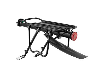 Zadný nosič na bicykel s blatníkom a odrazkou Rockbros HJ1008-1 (čierny)