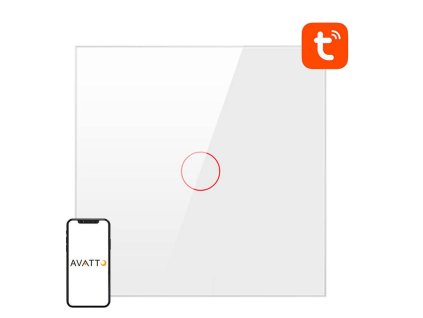 Dotykový spínač WiFi Avatto TS02-EU-W1 Single TUYA (biely)