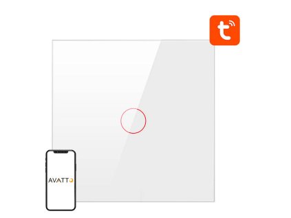 Dotykový spínač ZigBee Avatto ZTS02-EU-W1 Single TUYA (biely)