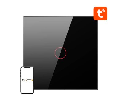 ZigBee Avatto ZTS02-EU-B1 Dotykový spínač Single TUYA (čierny)