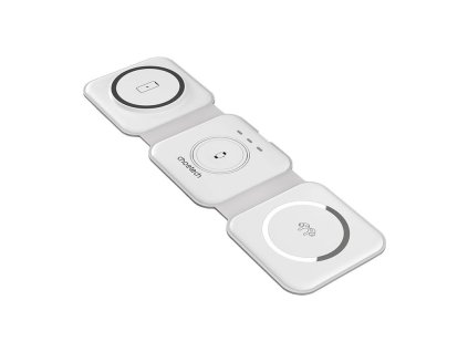 Choetech T588-F magnetická indukčná nabíjačka 3v1 15W (biela)