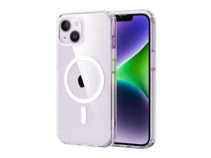 ESR Krystec priehľadné puzdro pre iPhone 14 Plus, Magsafe (priehľadné)