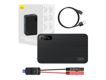 Auto skokový štartér Baseus Black Super Energy Pro+ 1200A
