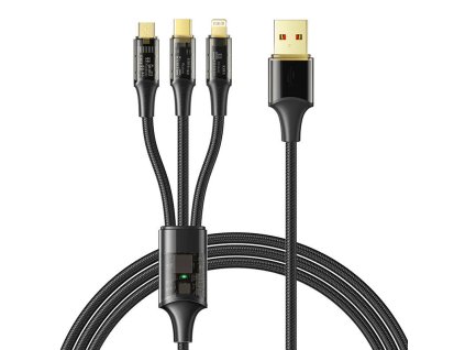 Kábel 3v1 USB na USB-C / Lightning / Micro USB, Mcdodo CA-3330, 1,2 m (čierny)