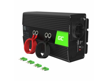 Green Cell INV08 12V na 230V menič napätia pre autá 1000W/2000W, modifikovaná sínusoida