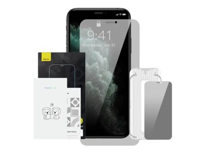 Baseus Crystal Ochrana súkromia Tvrdené sklo 0,3 mm pre iPhone X/XS
