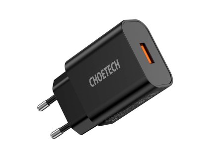 Sieťová nabíjačka Choetech Q5003 18 W USB-A (čierna)