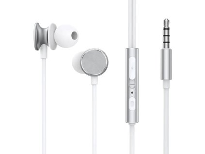 Káblové slúchadlá do uší Joyroom JR-EW03, (strieborné)