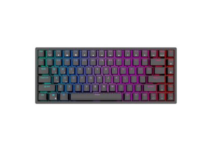 Bezdrôtová mechanická klávesnica Royal Kludge RK84 RGB, hnedý spínač (čierna)