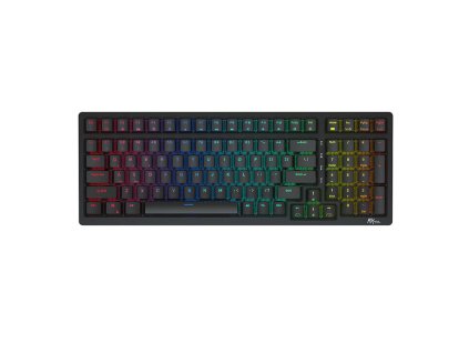 Bezdrôtová mechanická klávesnica Royal Kludge RK98 RGB, červený spínač (čierna)