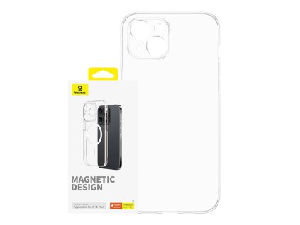 Magnetické puzdro na telefón pre iPhone 15 Plus Baseus OS-Lucent Series (číre)