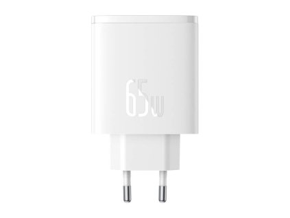 Baseus OS-Cube Pro 2xUSB-C + USB sieťová nabíjačka, 65 W (biela)