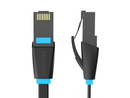 Plochý sieťový kábel Vention IBJBX Cat.6 UTP, 50 m (čierny)