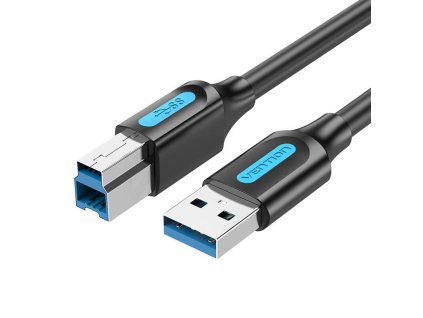 Kábel Vention COOBI USB 3.0 na USB-B, 2A, PVC, 3 m (čierny)