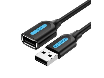 Predlžovací kábel USB 2.0 samec - samica Vention CBIBJ, 5 m (čierny)