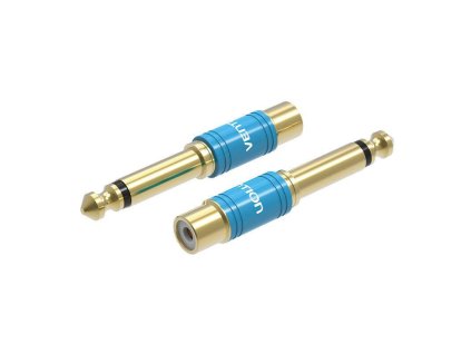 Audio adaptér 6,35 mm samec na RCA samica Vention VDD-C03 modrý