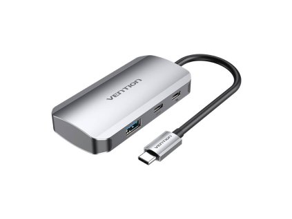 Dokovacia stanica USB-C na USB-C, 3x USB3.0, PD 0,15 m Vention TNDHB sivá